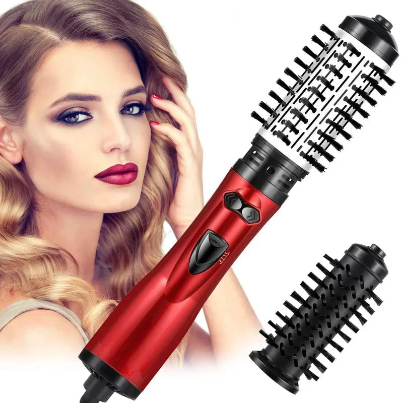 2-in-1 Rotating Hair Dryer and Styler for Fast Drying and Volume – Ideal for Straight and Curly Hair