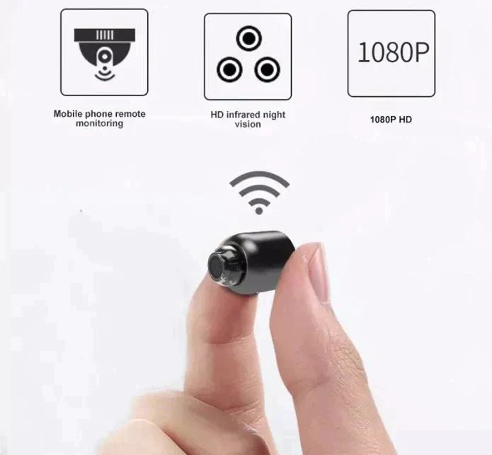 2-Pack Mini WiFi Security Cameras with 1080P HD, 140-Degree Wide Angle and Night Vision
