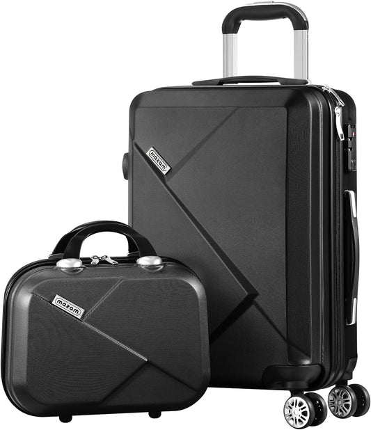 2-Piece Hard Shell Luggage Set with TSA Lock and 360° Spinner Wheels
