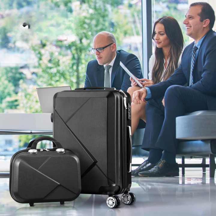 2-Piece Hard Shell Luggage Set with TSA Lock and 360° Spinner Wheels