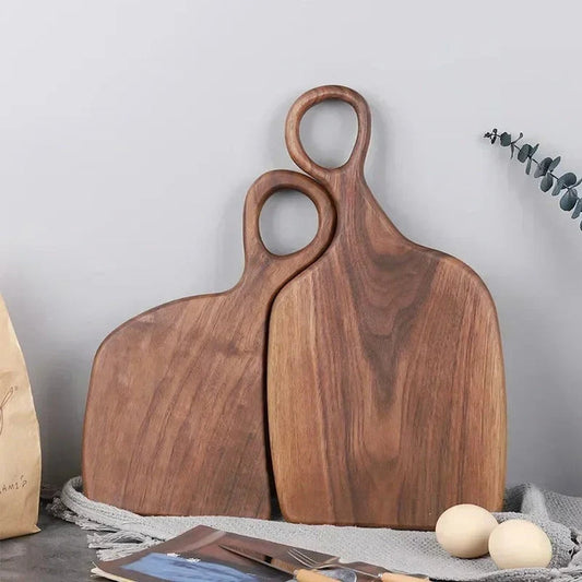 2-Piece Walnut Wood Cutting and Serving Board Set