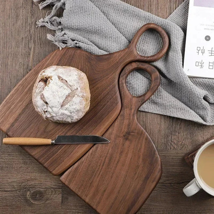 2-Piece Walnut Wood Cutting and Serving Board Set