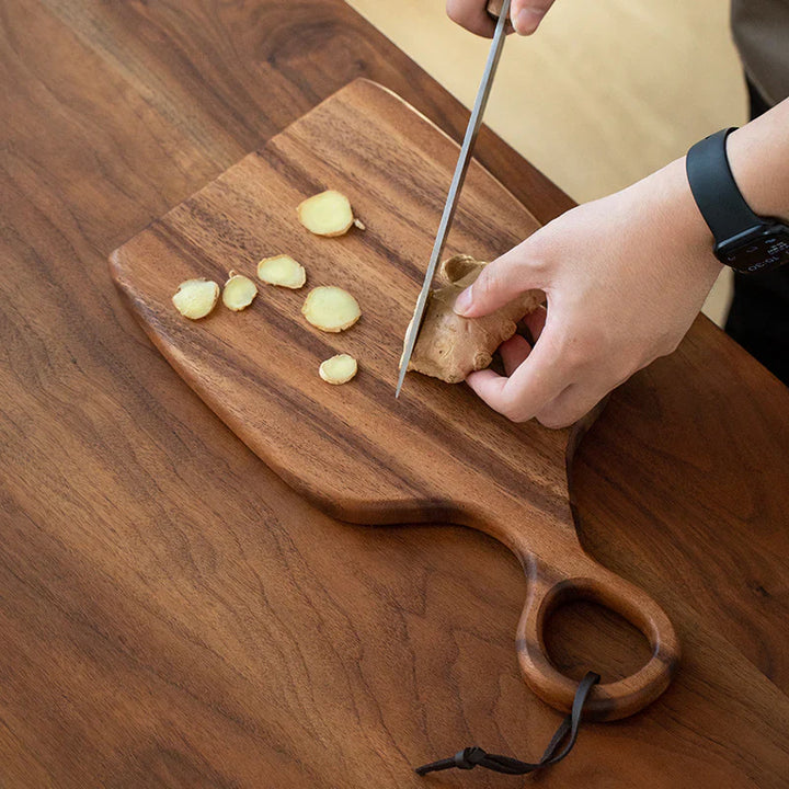 2-Piece Walnut Wood Cutting and Serving Board Set