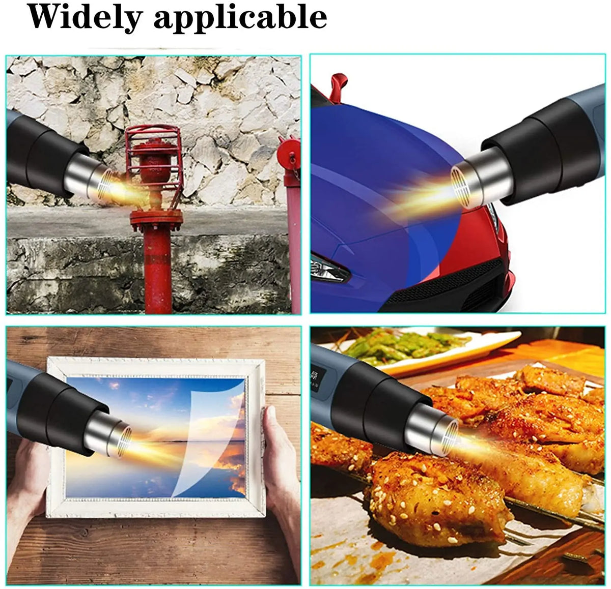 2000W Industrial Electric Heat Gun with Digital LCD Display and Adjustable Temperature