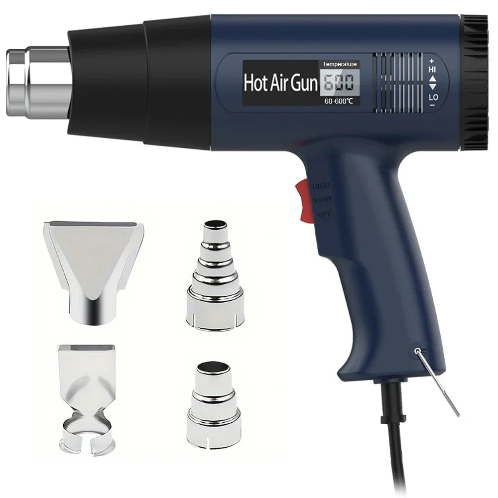2000W Industrial Electric Heat Gun with Digital LCD Display and Adjustable Temperature