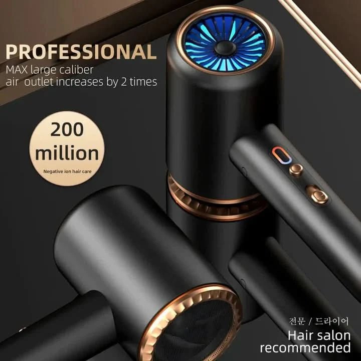 2400W Ionic Hair Dryer with Low-Noise Design