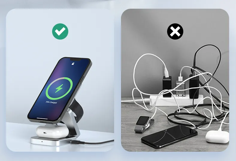 3-in-1 Charging Station | Magnetic and Foldable Charger