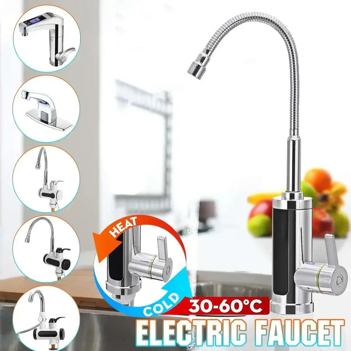 3000W Electric Kitchen Tap with Instant Hot Water