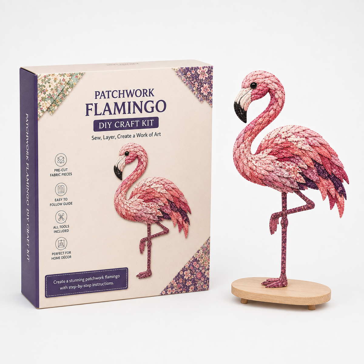 3D Fabric Patchwork Hummingbird Craft Kit