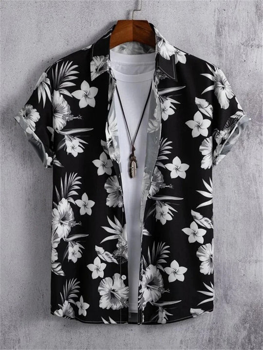 3D Floral Print Hawaiian Shirt
