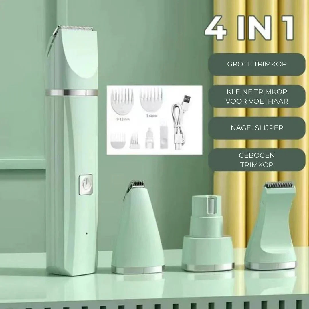 4-in-1 Pet Grooming Trimmer for Paw-Friendly Grooming