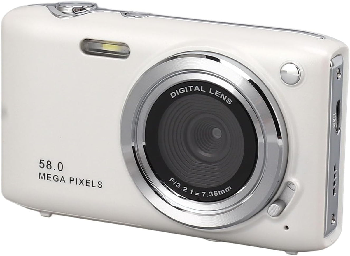 4K Compact Digital Camera with 58MP Photos and 16X Zoom