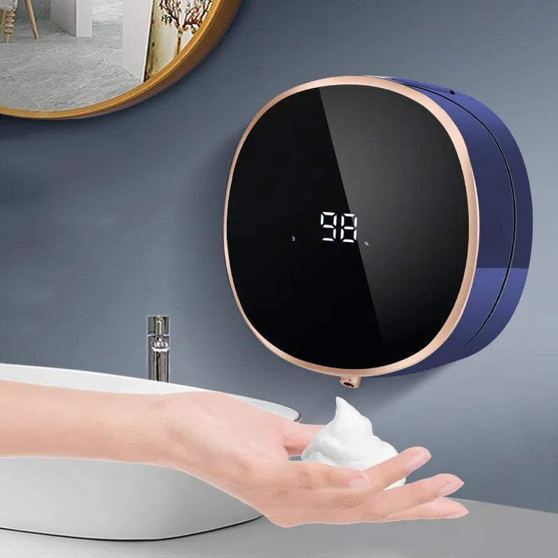 5-in-1 Smart Automatic Soap Dispenser with LED Display – Touchless, Rechargeable & Wall-Mountable