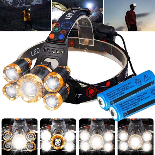 5-LED Rechargeable Waterproof Headlamp Kit