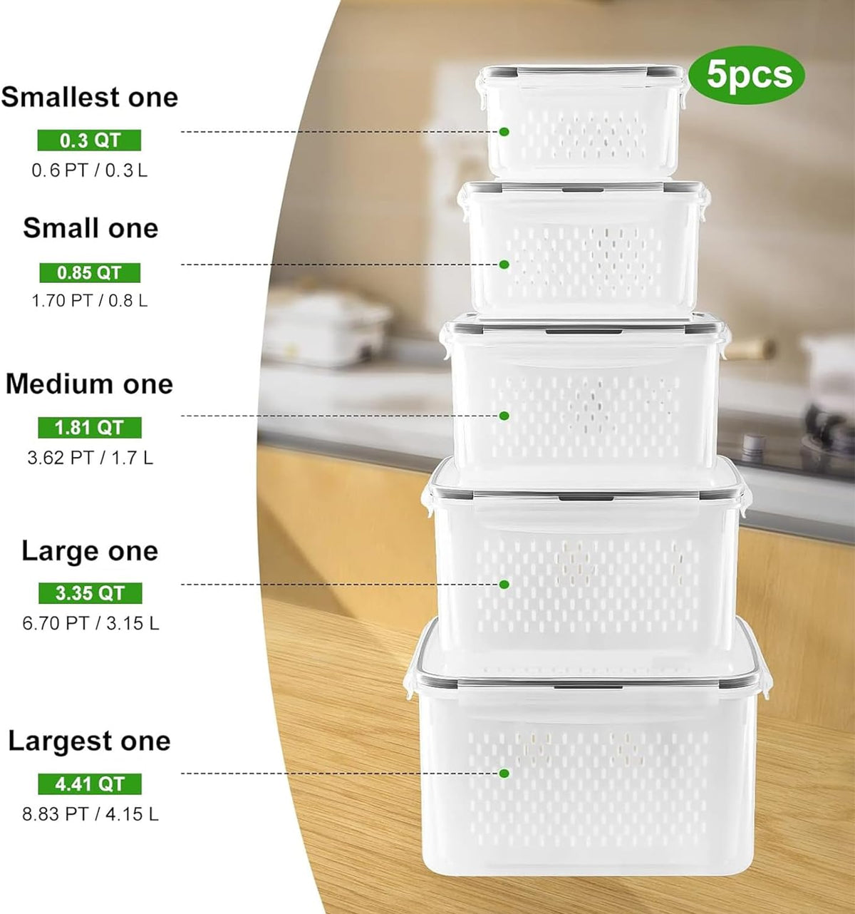 5-Piece Large Food Storage Set