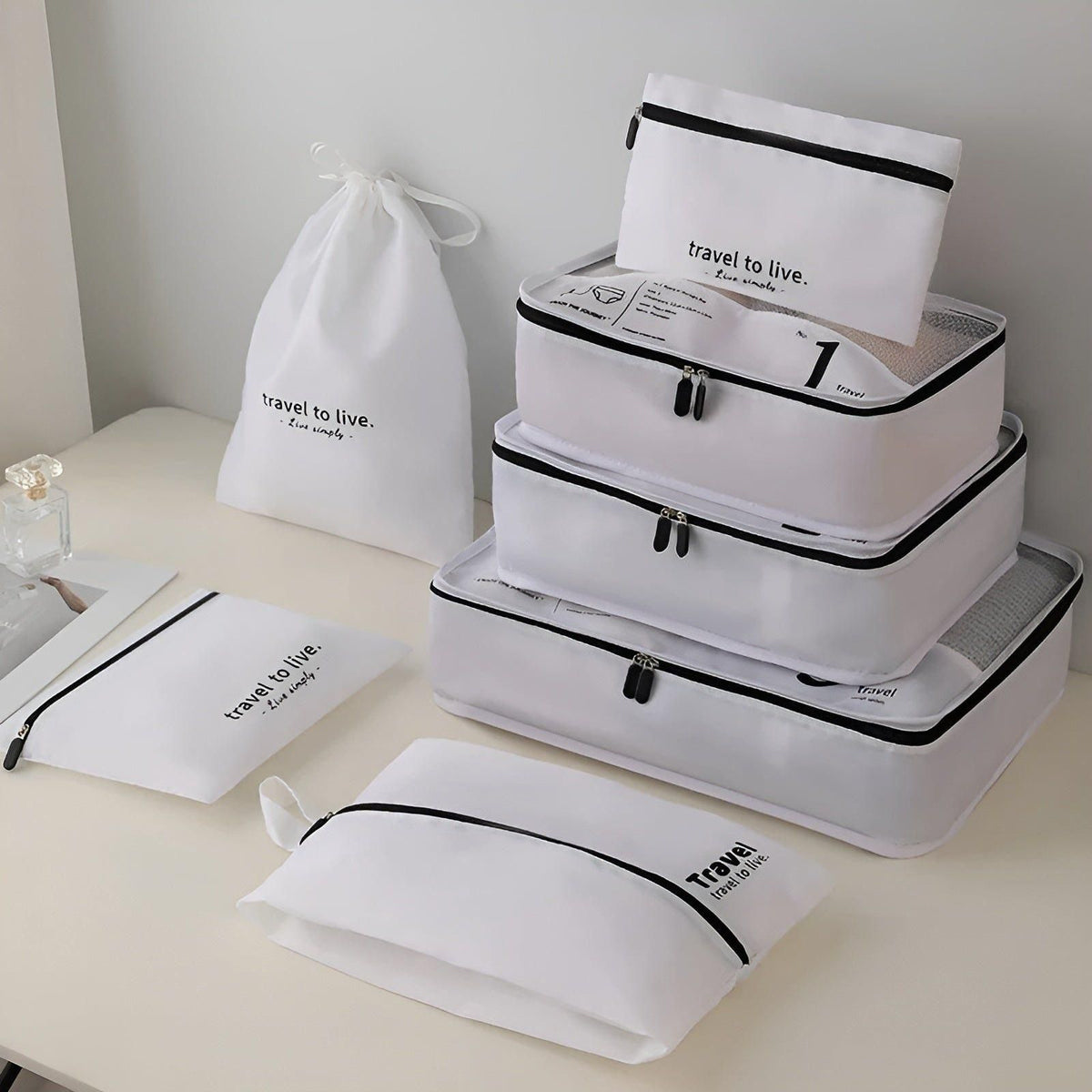 7-Piece Travel Packing Cube Set – Lightweight Compression Travel Organizer Bags for Suitcase & Luggage