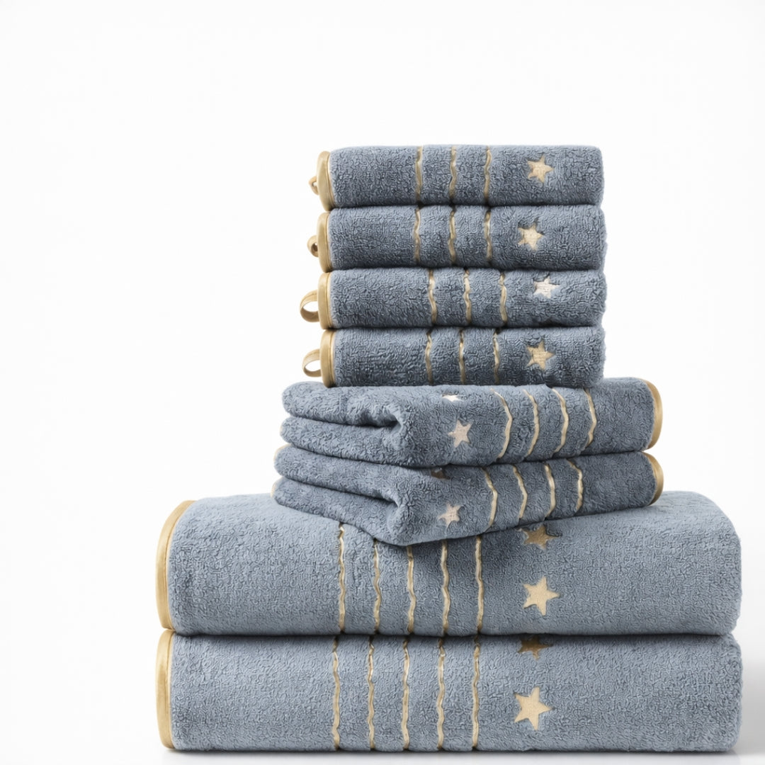 8-Piece Soft Bath Towel Set