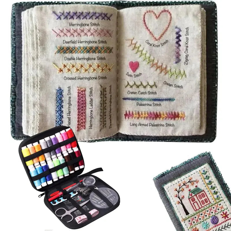 86-Piece Embroidery Kit with Guide