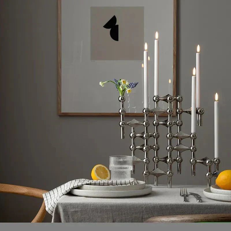 Abstract Molecular Structure Candle Holder