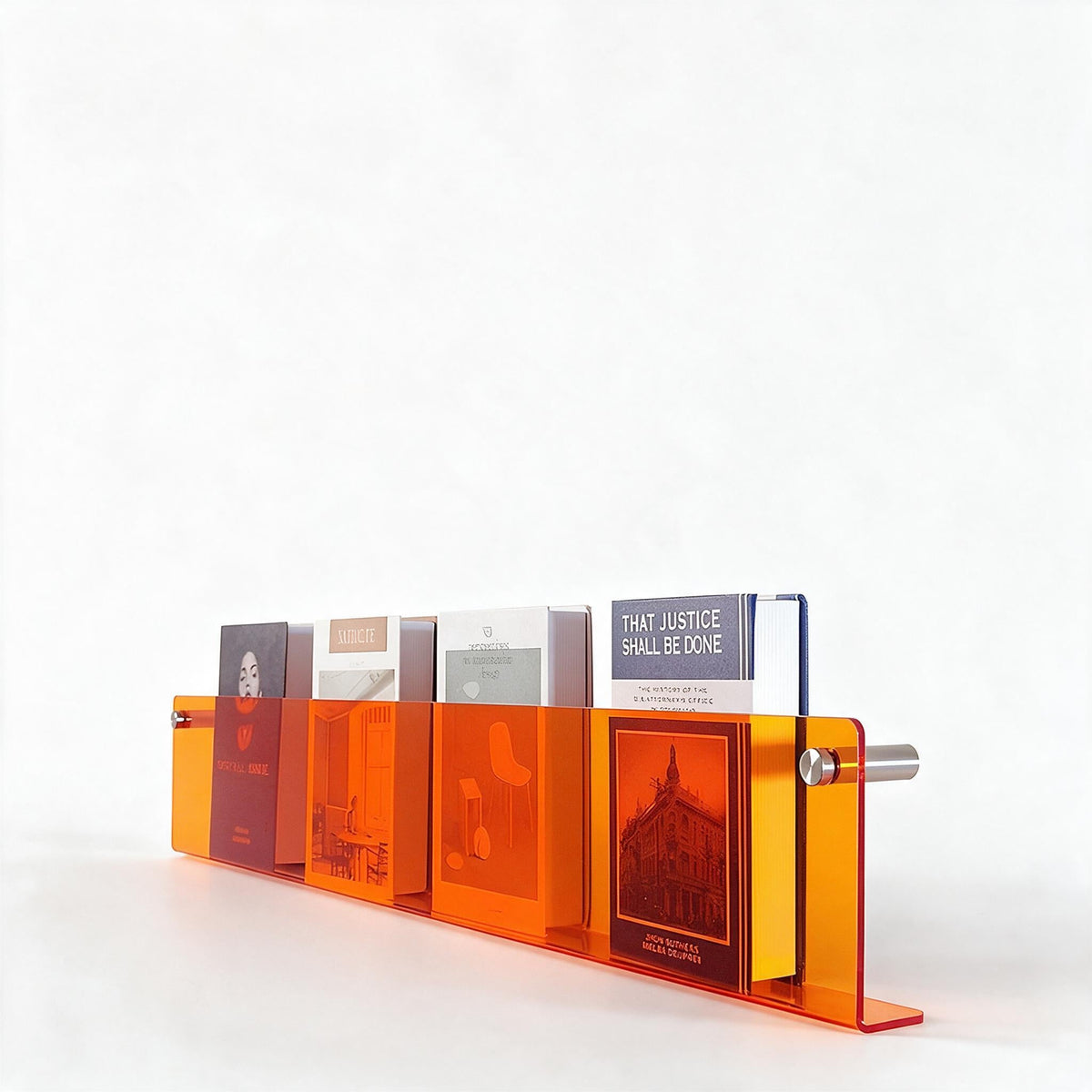 Acrylic Wall-Mounted Floating Magazine Rack