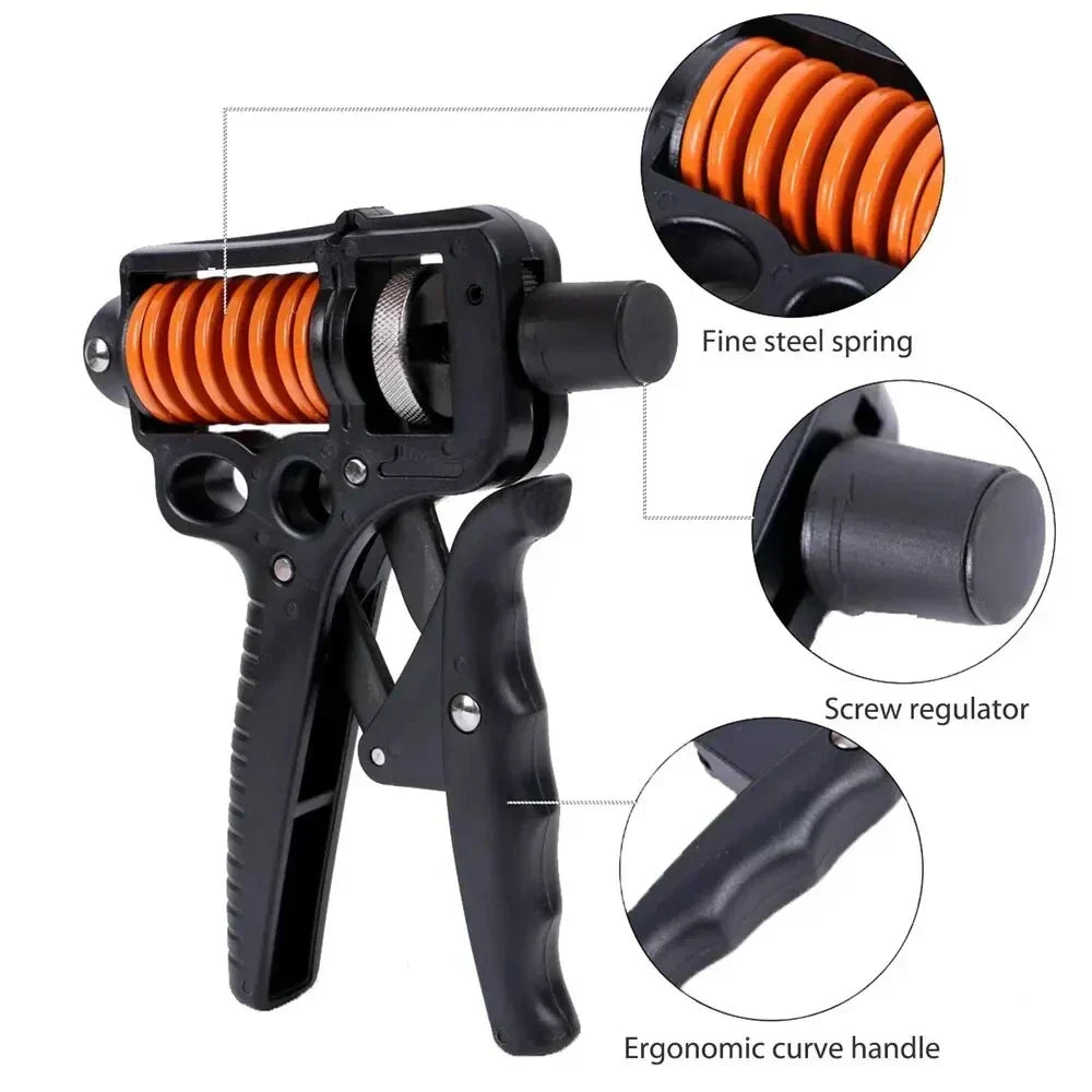 Adjustable 5-165 kg Hand Grip Strengthener - Finger Exerciser for Arm, Wrist, and Forearm Workout