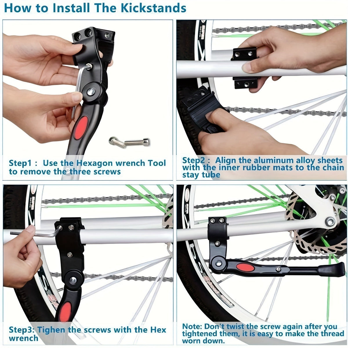 Adjustable Bike Kickstand – Sturdy Side Kickstand for Stable Parking