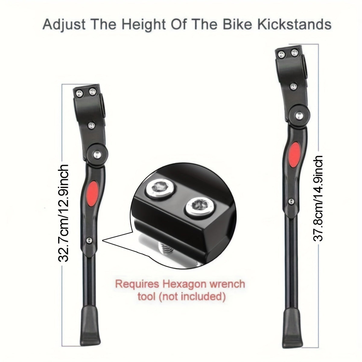 Adjustable Bike Kickstand – Sturdy Side Kickstand for Stable Parking