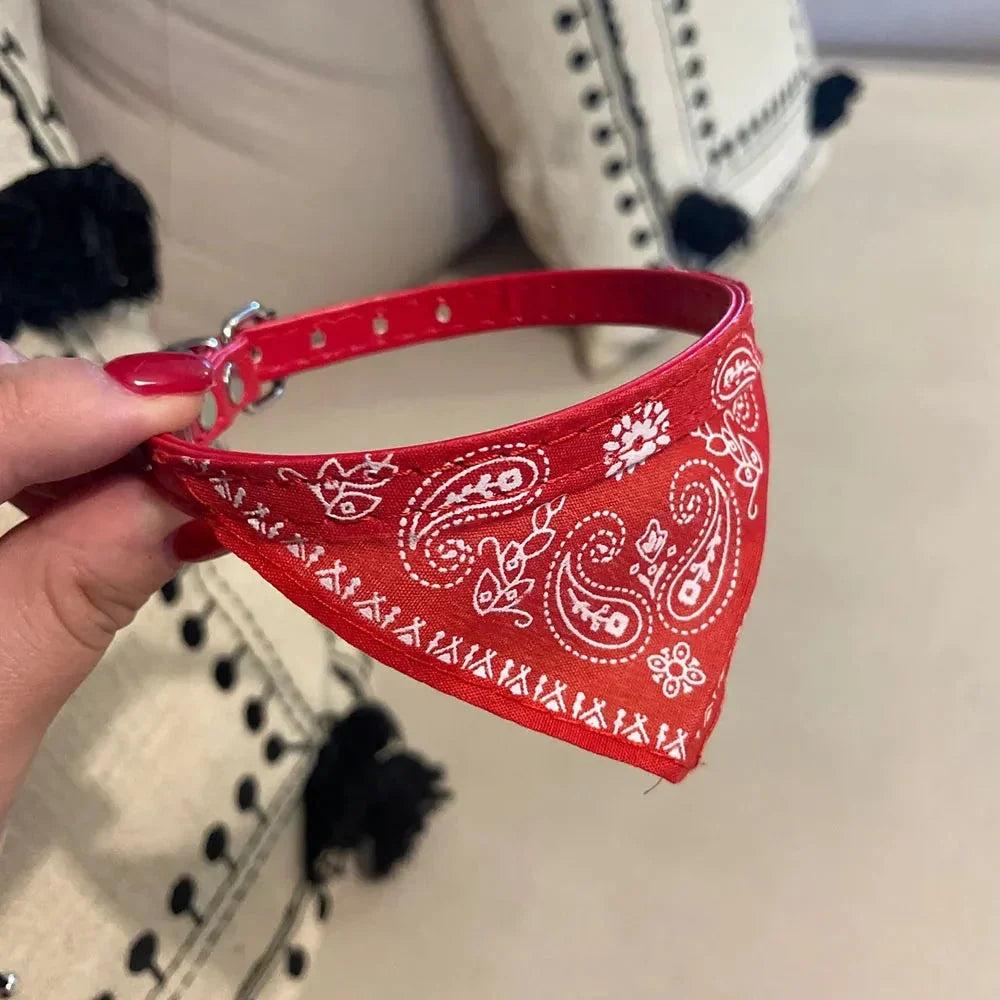 Adjustable Cat Bandana Collar
