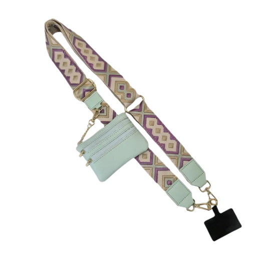Adjustable Crossbody Phone Strap with Pouch
