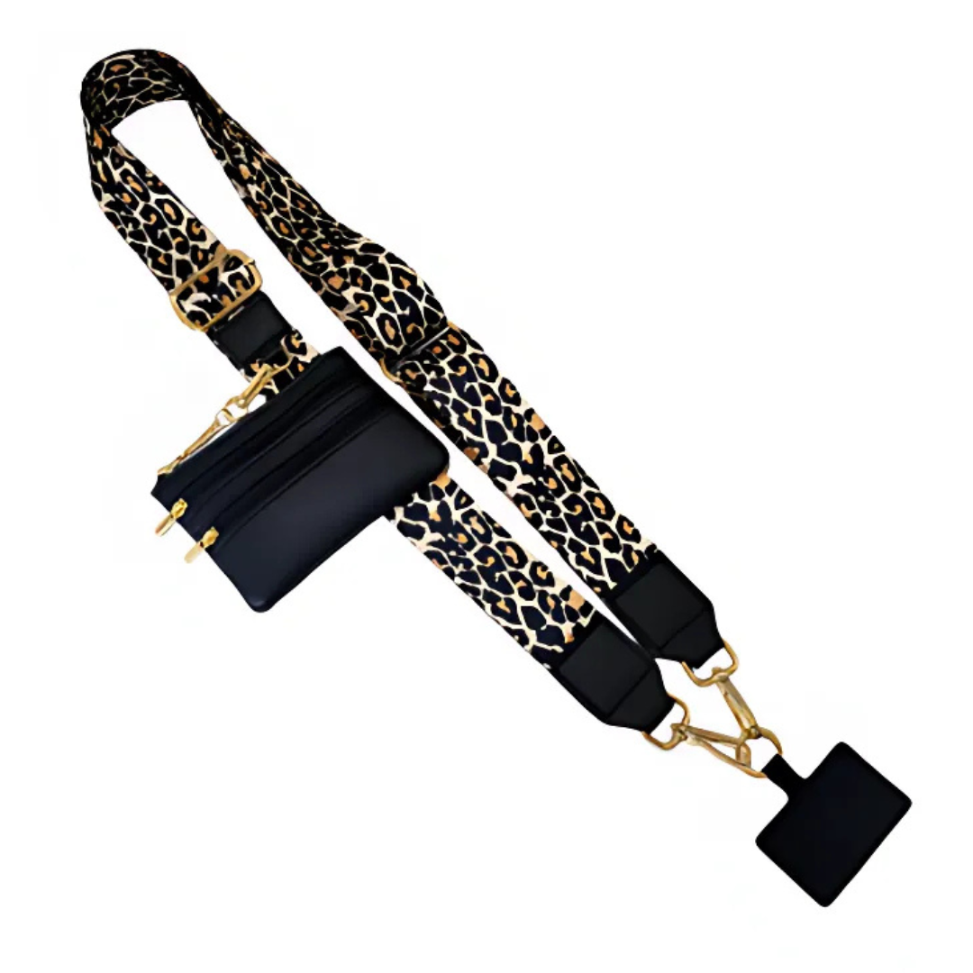 Adjustable Crossbody Phone Strap with Pouch