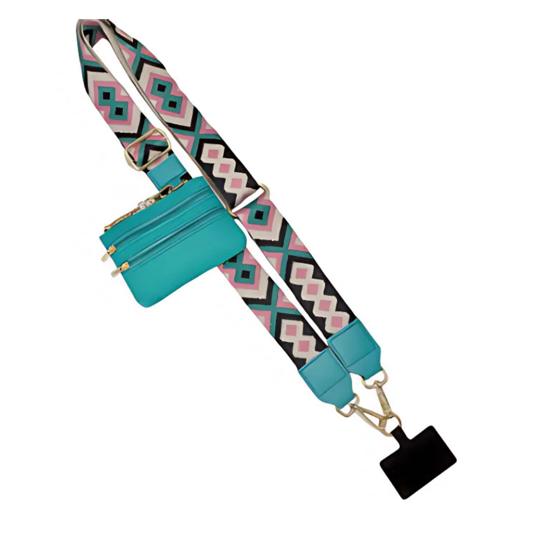Adjustable Crossbody Phone Strap with Pouch