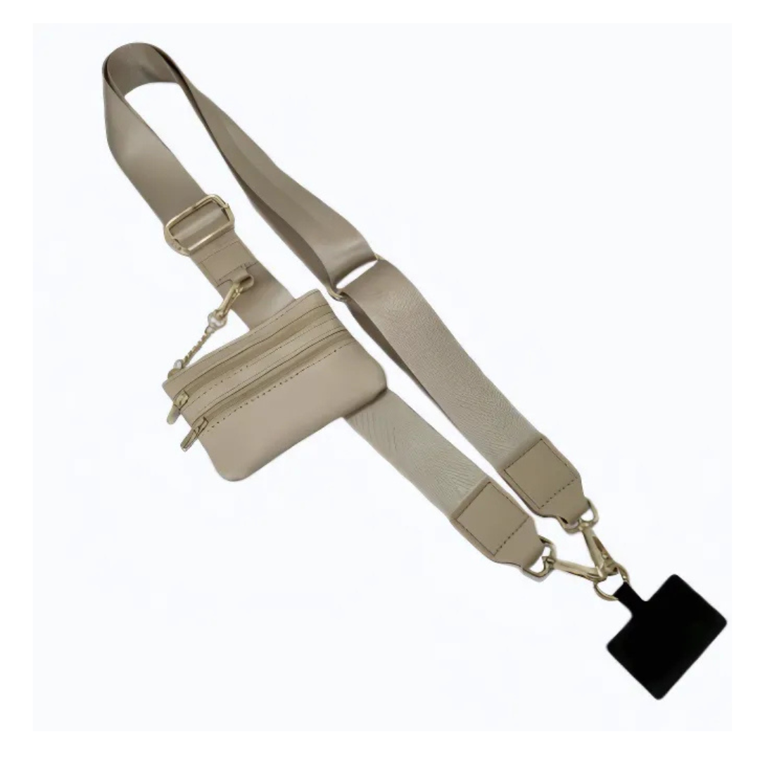 Adjustable Crossbody Phone Strap with Pouch