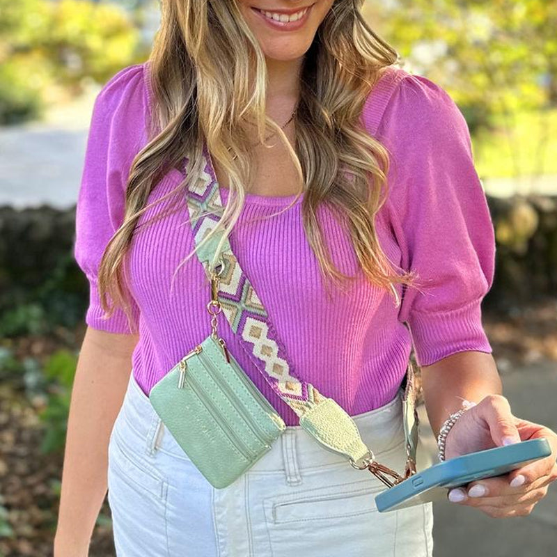 Adjustable Crossbody Phone Strap with Pouch