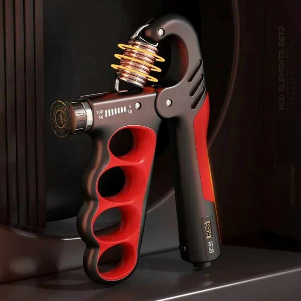 Adjustable Hand Grip Strengthener with Counter, 5–100 kg Strength and Recovery Trainer