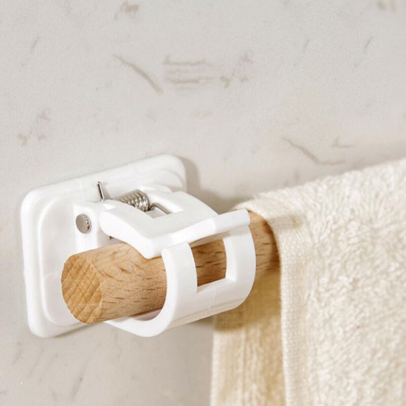 Adjustable Self-Adhesive Curtain Rod Holders - 2-Pack