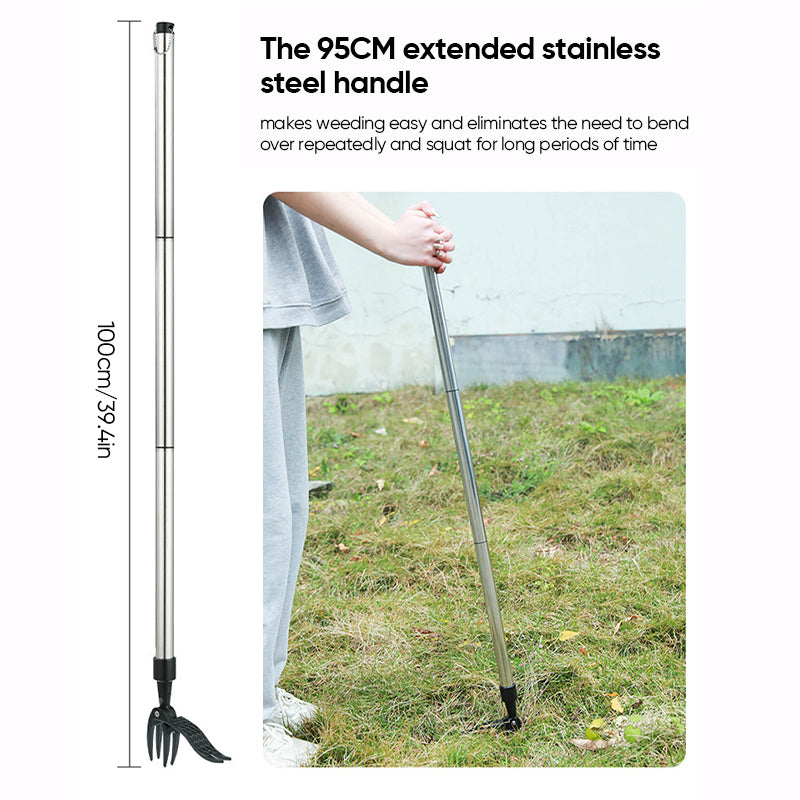 Adjustable Stainless Steel Long-Handle Removable Weeder