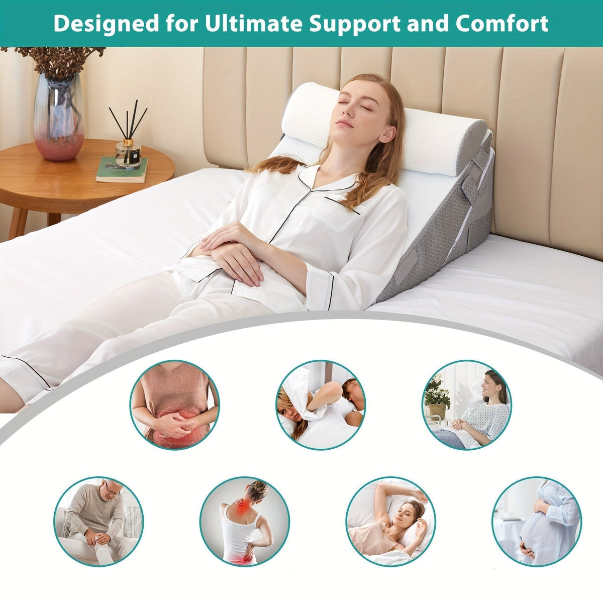 Adjustable Wedge Pillow – Comfort and Support for Recovery
