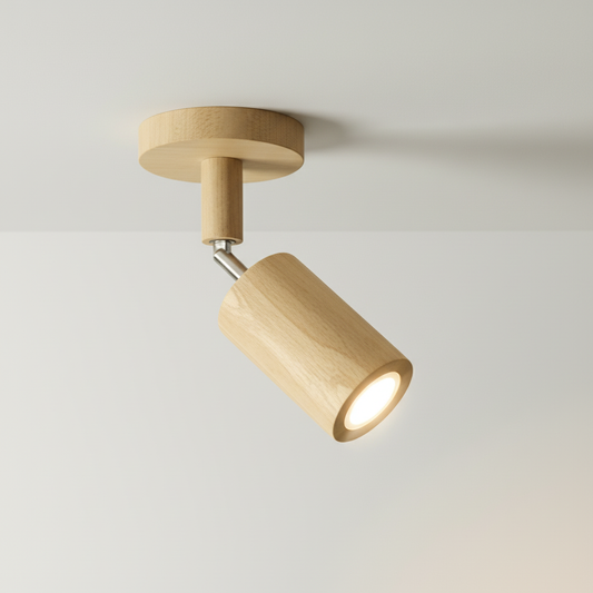 Adjustable Wooden Spotlight Ceiling Light