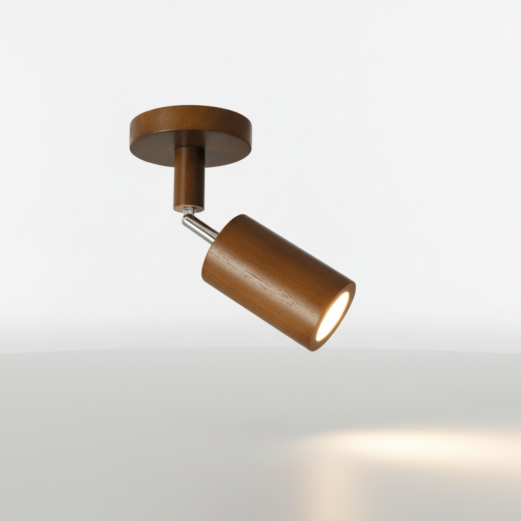 Adjustable Wooden Spotlight Ceiling Light