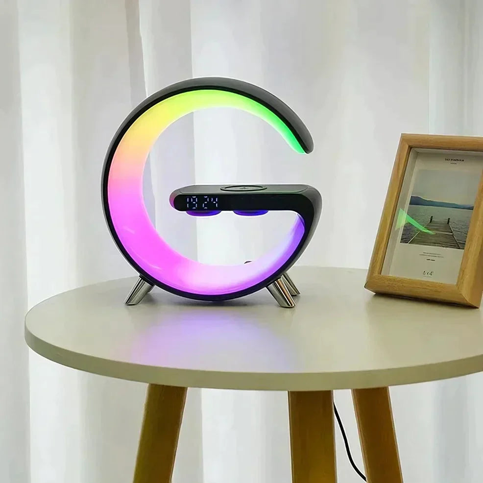 Alarm Clock, Ambient Light, Speaker & Wireless Charger