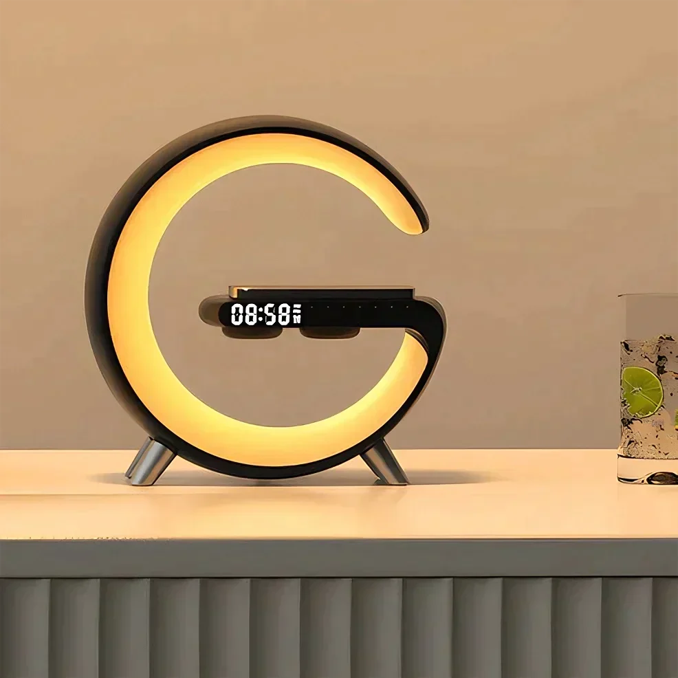 Alarm Clock, Ambient Light, Speaker & Wireless Charger