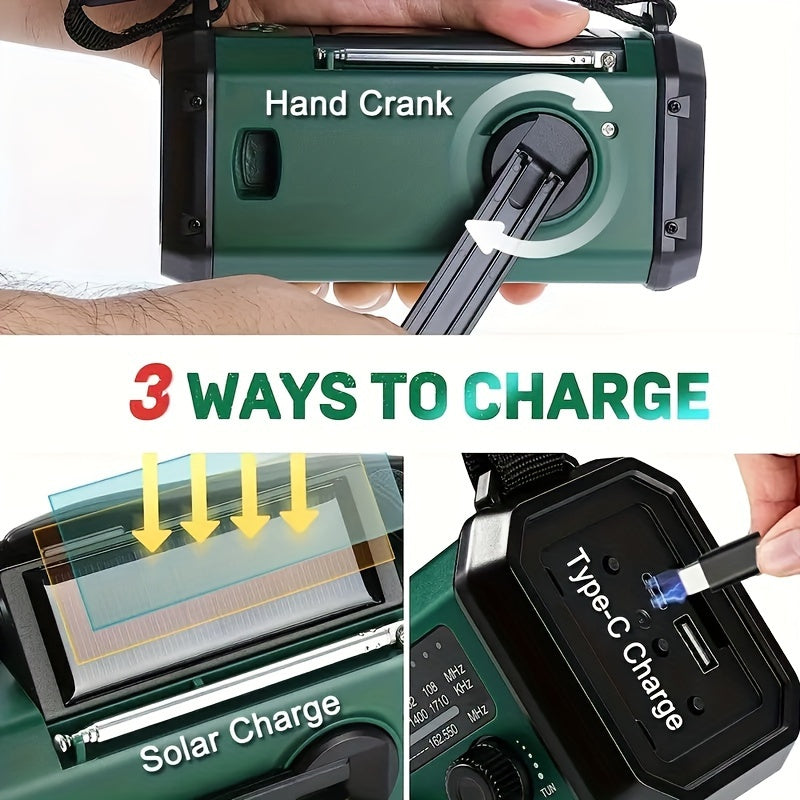 All-in-One Emergency Radio with Flashlight and Charger