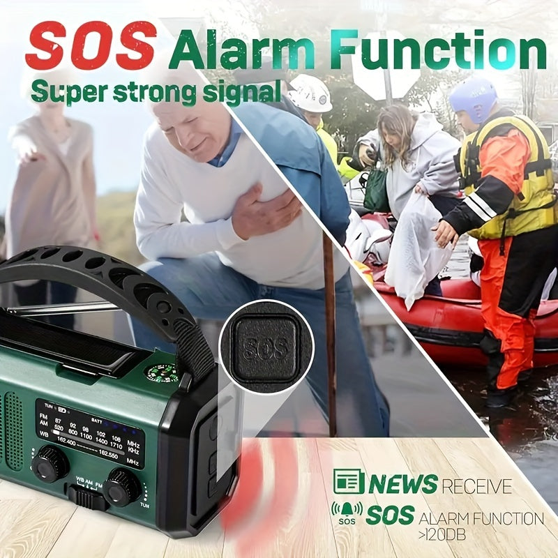 All-in-One Emergency Radio with Flashlight and Charger