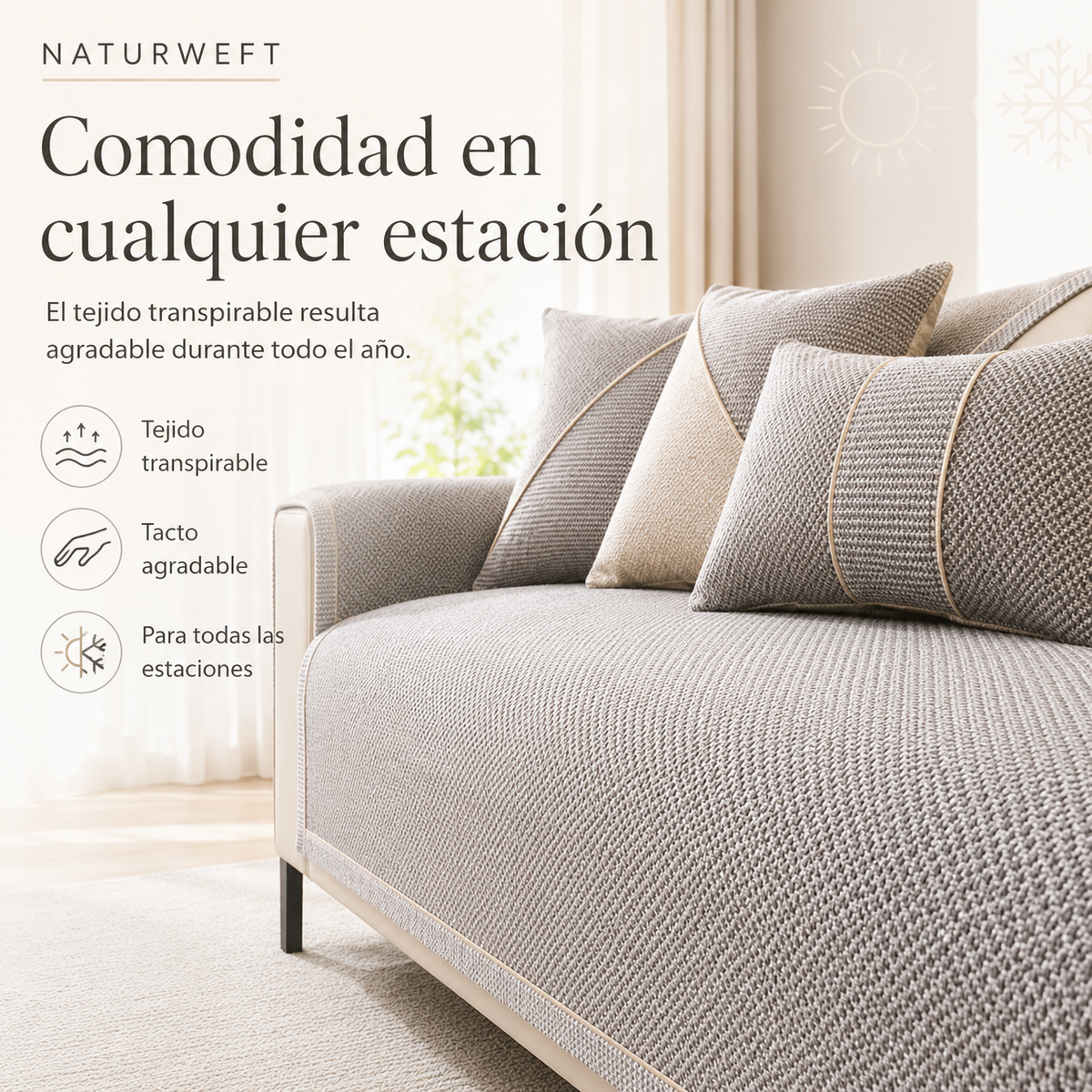 All-Season Non-Slip Cotton-Linen Sofa Cover