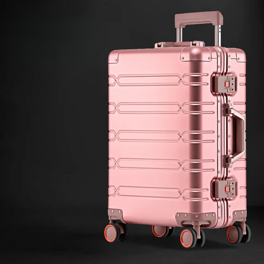 Aluminum Suitcase with TSA Lock and Silent Wheels