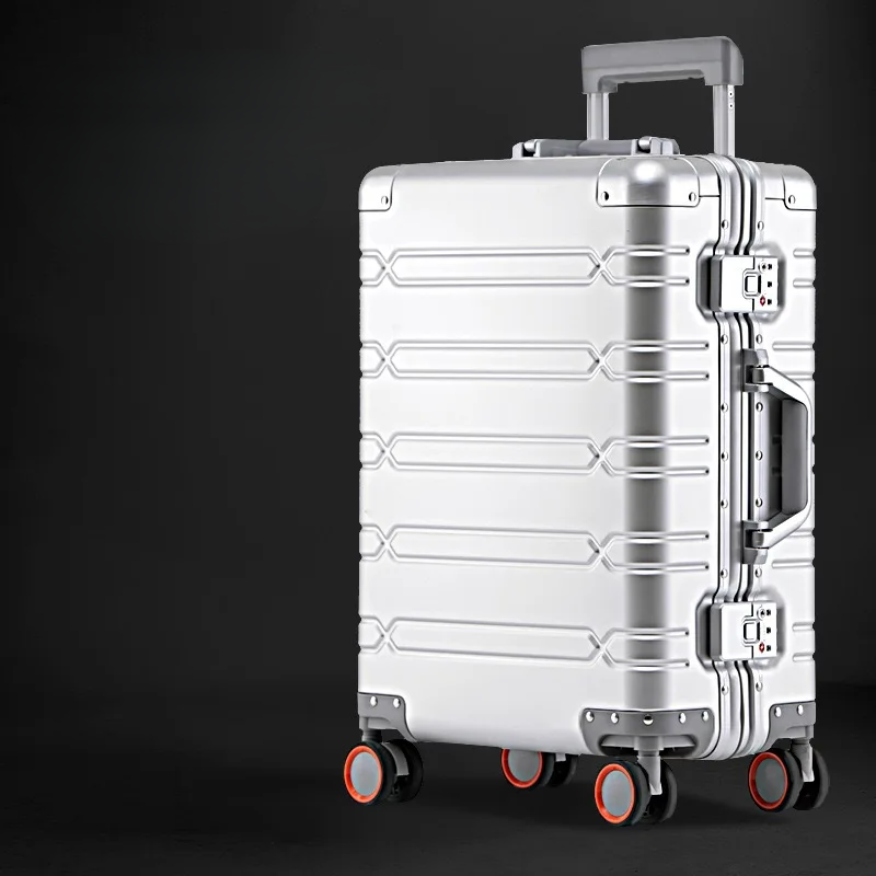 Aluminum Suitcase with TSA Lock and Silent Wheels