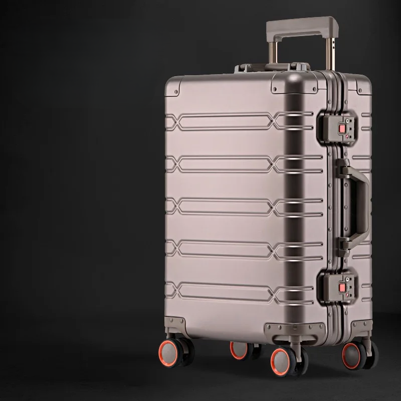 Aluminum Suitcase with TSA Lock and Silent Wheels