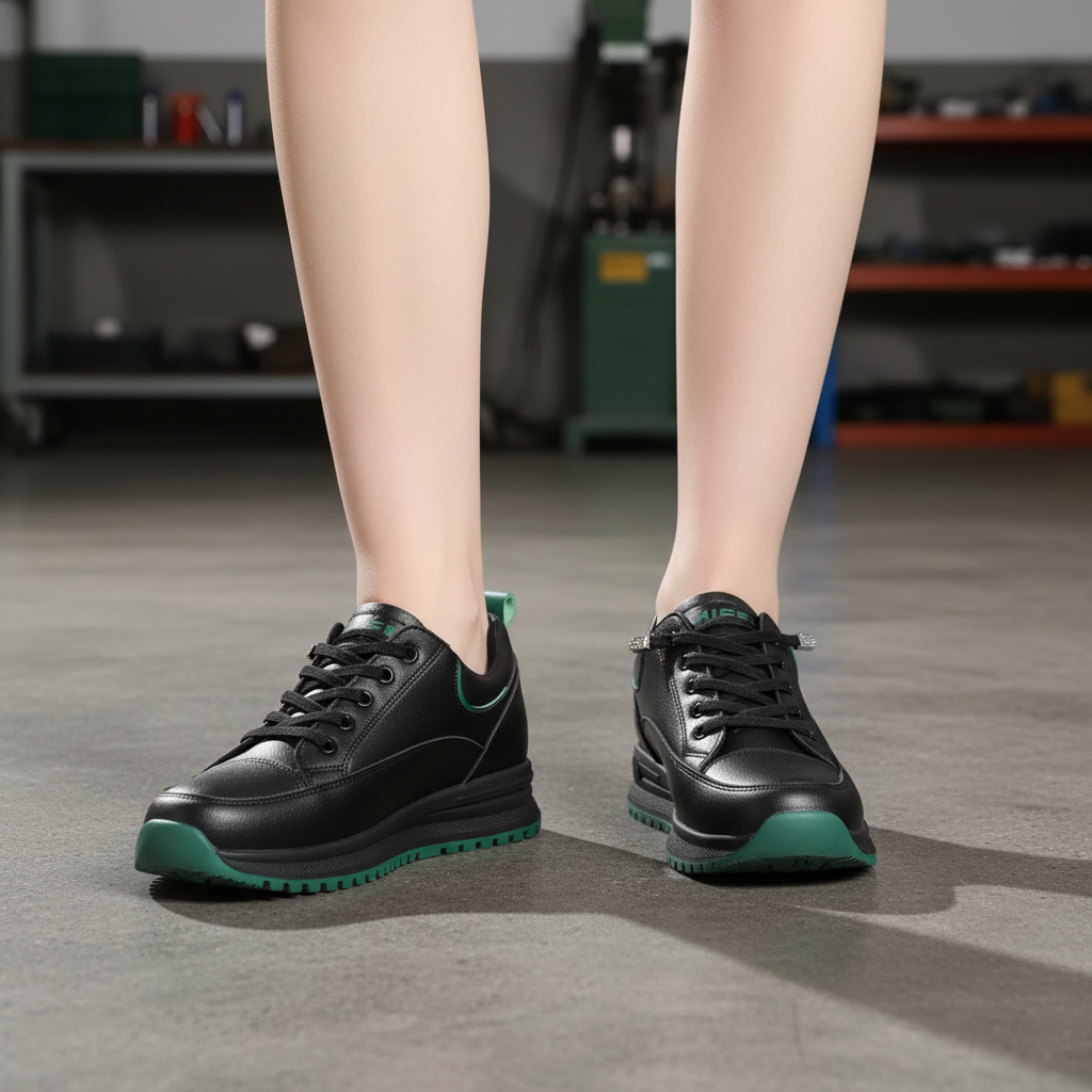 Anti-Slip Treaded Rubber Sole - Pamela