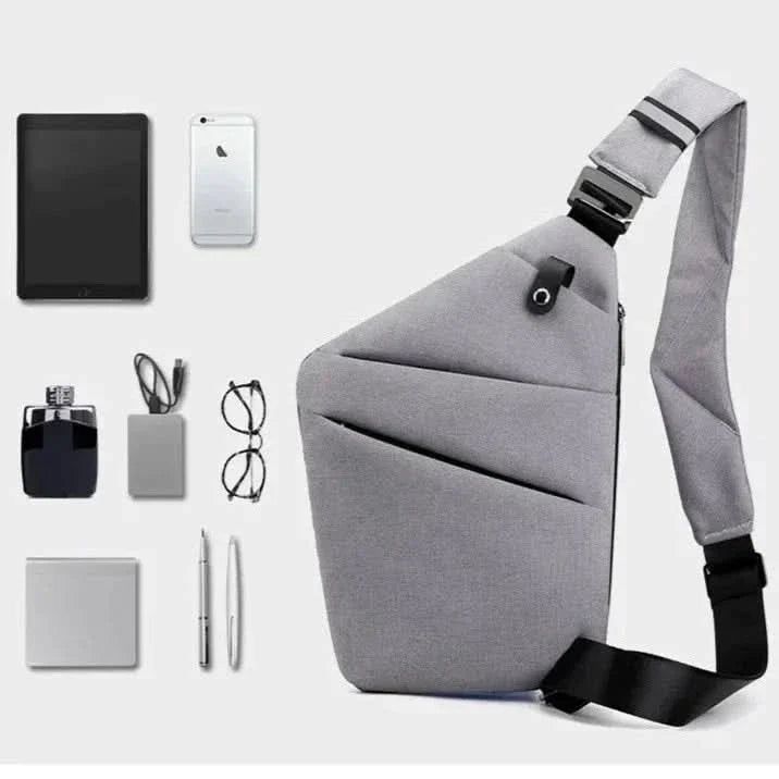 Anti-Theft Sling Bag with Hidden Zippers