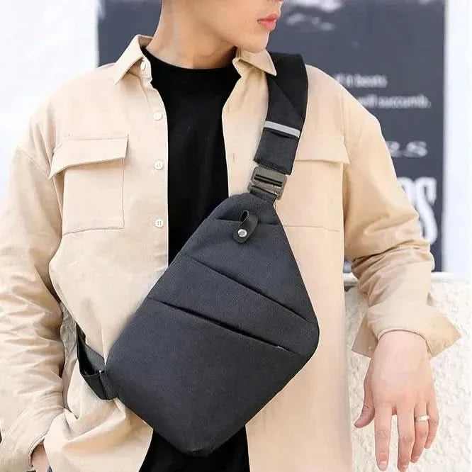 Anti-Theft Sling Bag with Hidden Zippers